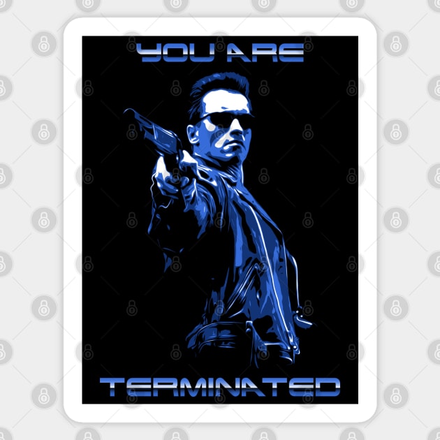 T-800 Terminator Sticker by Power Up Prints